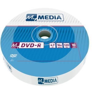 DVD-R lemez 47 GB 16x 10 db zsugor csomagolás MYMEDIA (by VERBATIM)