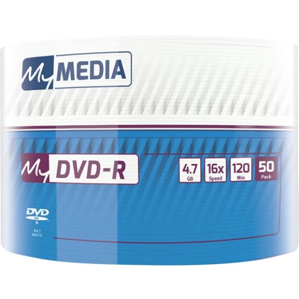 DVD-R lemez 47 GB 16x 50 db zsugor csomagolás MYMEDIA (by VERBATIM)