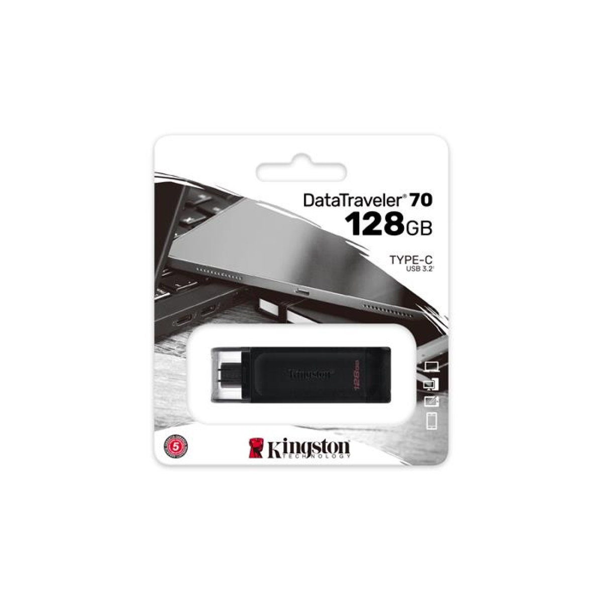 Pendrive 128GB USB-C KINGSTON DataTraveler 70