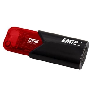 Pendrive 256GB USB 3.2 EMTEC B110 Click Easy fekete-piros
