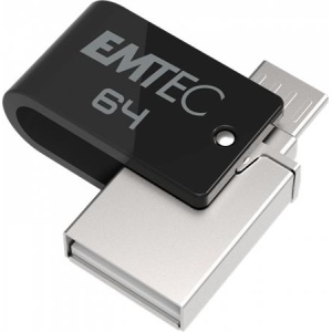 Pendrive 64GB USB 2.0 USB-A/microUSB EMTEC T260B Mobile&Go