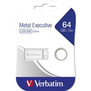 Pendrive 64GB USB 2.0  VERBATIM Executive Metal ezüst