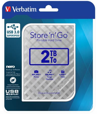 Verbatim Store n Go 2TB USB 3.0 külső merevlemez Verbatim Store n Go 2TB USB 3.0 külső merevlemez