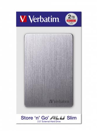 25 HDD (merevlemez) 2TB USB 3.2 alumínium borítás VERBATIM Store n Go szürke 25 HDD (merevlemez) 2TB USB 3.2 alumínium borítás VERBATIM Store n Go szürke