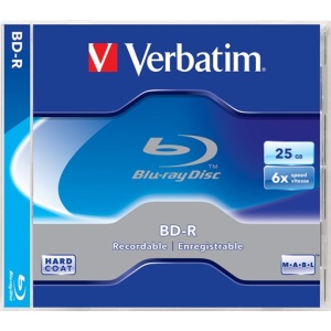 BD-R BluRay lemez 25GB 6x 1 db normál tok VERBATIM