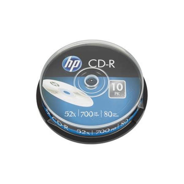 CD-R lemez 700MB 52x 10 db hengeren HP