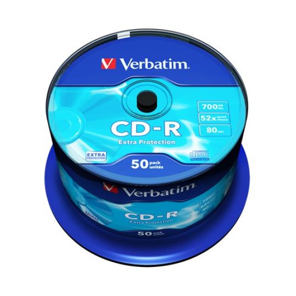 CD-R lemez 700MB 52x 50 db hengeren VERBATIM DataLife