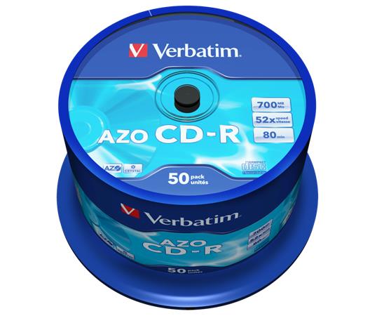 VERBATIM CD-R DataLife Plus AZO Crystal 700MB 52x 50 db VERBATIM CD-R DataLife Plus AZO Crystal 700MB 52x 50 db