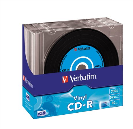 Verbatim CD-R Vinyl AZO 700MB 52x 10db Verbatim CD-R Vinyl AZO 700MB 52x 10db