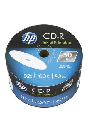 CD-R lemez nyomtatható 700MB 52x 50 db zsugor csomagolás HP CD-R lemez nyomtatható 700MB 52x 50 db zsugor csomagolás HP