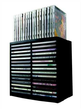 CD-tároló automata kiemelőrendszerű 30+18 db-os FELLOWES Spring fekete CD-tároló automata kiemelőrendszerű 30+18 db-os FELLOWES Spring fekete