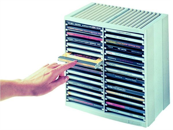 CD-tároló automata kiemelőrendszerű 30+18 db-os FELLOWES Spring platinaszürke CD-tároló automata kiemelőrendszerű 30+18 db-os FELLOWES Spring platinaszürke