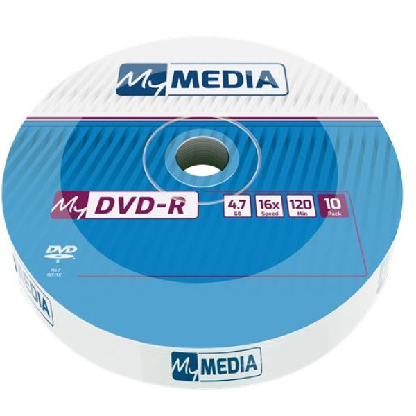 DVD-R lemez 47 GB 16x 10 db zsugor csomagolás MYMEDIA (by VERBATIM)