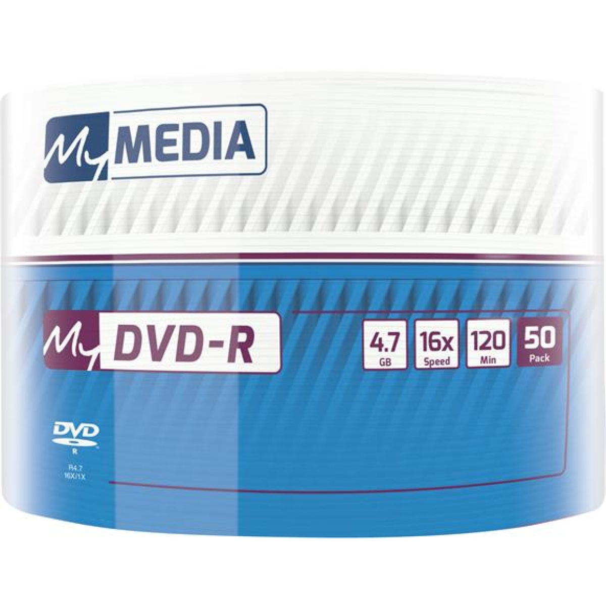 DVD-R lemez 47 GB 16x 50 db zsugor csomagolás MYMEDIA (by VERBATIM)
