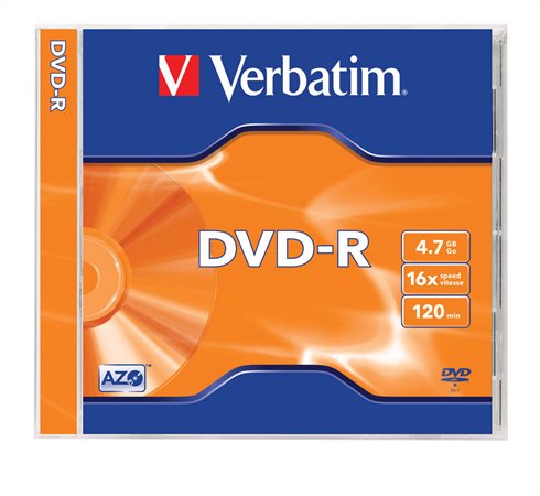 Verbatim DVD-R AZO 47GB 16x 1 db normál tok Verbatim DVD-R AZO 47GB 16x 1 db normál tok