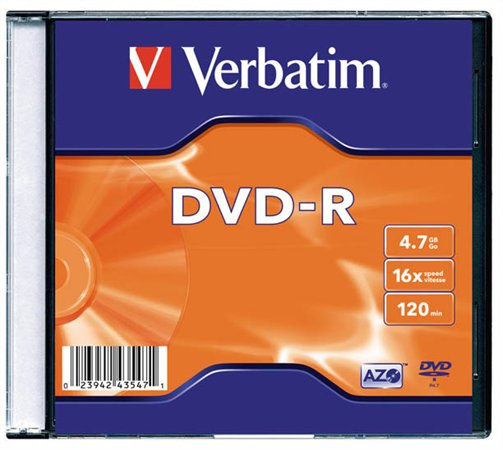 Verbatim DVD-R AZO 47GB 16x lemez Verbatim DVD-R AZO 47GB 16x lemez