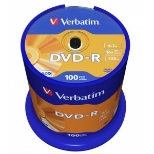DVD-R lemez AZO 47GB 16x 100 db hengeren VERBATIM