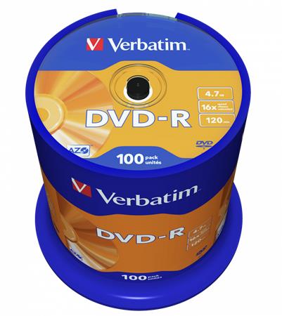 Verbatim DVD-R AZO 47GB 16x 100 db henger Verbatim DVD-R AZO 47GB 16x 100 db henger