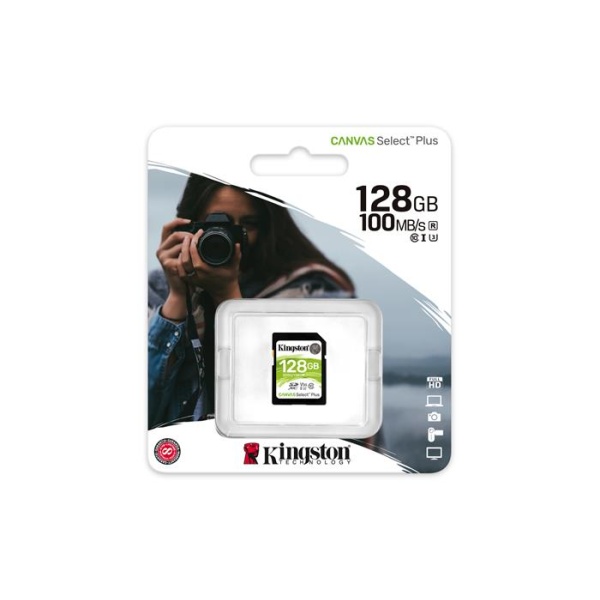 Memóriakártya SDXC 128GB CL10/UHS-I/U3/V30 KINGSTON Canvas Select Plus Memóriakártya SDXC 128GB CL10/UHS-I/U3/V30 KINGSTON Canvas Select Plus
