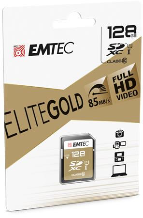 Memóriakártya SDXC 128GB UHS-I/U1 85/20 MB/s EMTEC Elite Gold Memóriakártya SDXC 128GB UHS-I/U1 85/20 MB/s EMTEC Elite Gold