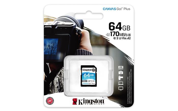 Memóriakártya SDXC 64GB C10/UHS-I/U3/V30 KINGSTON Canvas Go! Plus Memóriakártya SDXC 64GB C10/UHS-I/U3/V30 KINGSTON Canvas Go! Plus