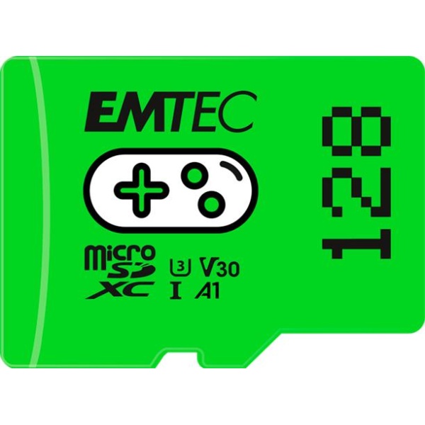Memóriakártya microSD 128GB UHS-I/U3/V30/A1 EMTEC Gaming Memóriakártya microSD 128GB UHS-I/U3/V30/A1 EMTEC Gaming