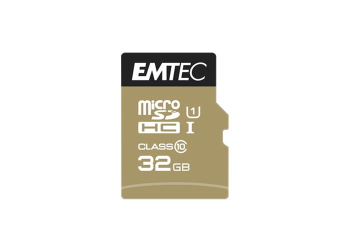 EMTEC microSDHC 32GB UHS-I U1 Elite Gold adapterrel EMTEC microSDHC 32GB UHS-I U1 Elite Gold adapterrel
