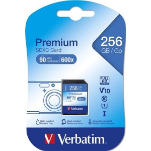 Memóriakártya microSDXC 256GB CL10/U1 90/10 MB/s adapter VERBATIM  Premium
