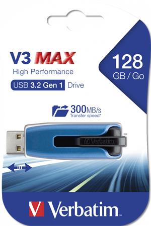 Verbatim V3 MAX Pendrive 128GB USB 3.2 Gen1 Verbatim V3 MAX Pendrive 128GB USB 3.2 Gen1