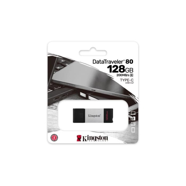 Pendrive 128GB USB-C KINGSTON DataTraveler 80