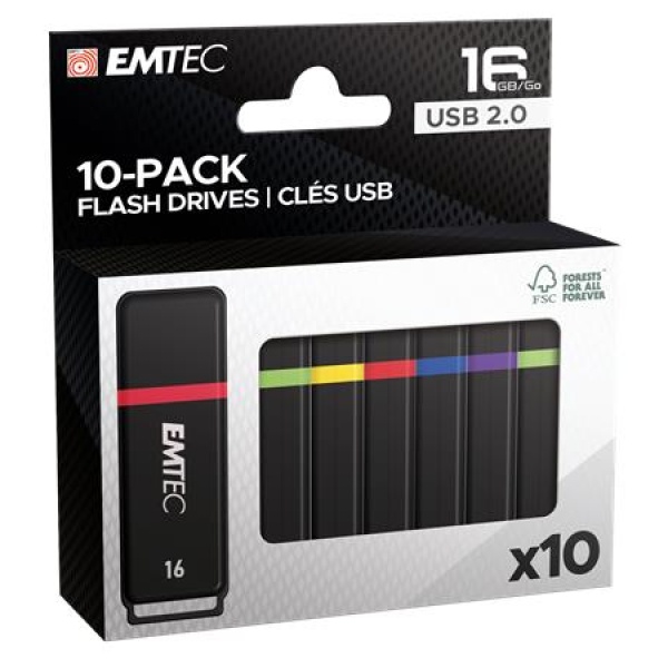 Pendrive 16GB 10 db USB 2.0 EMTEC K100 Mini Box
