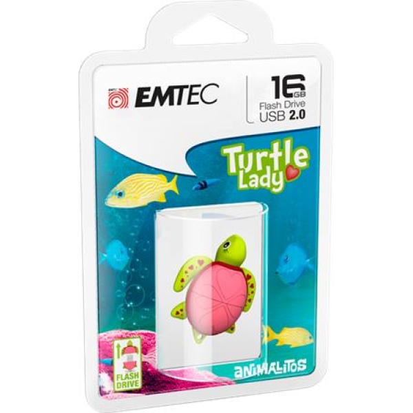 Pendrive 16GB USB 2.0 EMTEC Lady Turtle