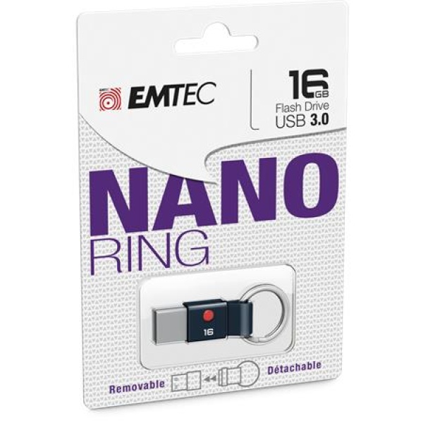 Pendrive 16GB USB 3.2 EMTEC T100 Nano Ring