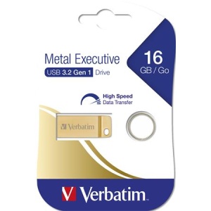 Pendrive 16GB USB 3.2 VERBATIM  Executive Metal  arany