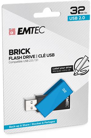Pendrive 32GB USB 2.0 EMTEC C350 Brick kék Pendrive 32GB USB 2.0 EMTEC C350 Brick kék