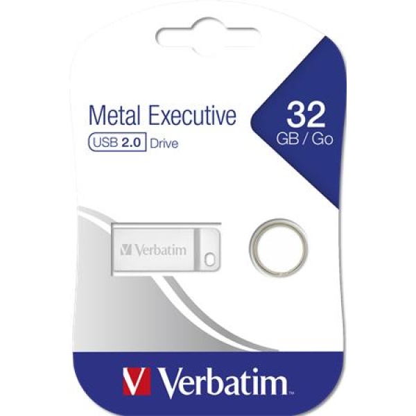 Pendrive 32GB USB 2.0  VERBATIM Executive Metal ezüst