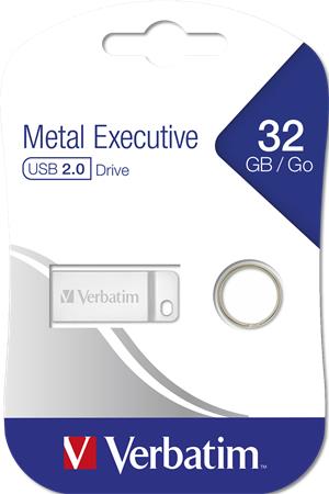 VERBATIM Pendrive 32GB USB 2.0 Executive Fém VERBATIM Pendrive 32GB USB 2.0 Executive Fém
