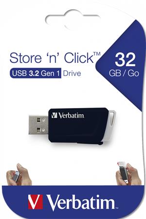 Verbatim Store 'n' Click 32GB USB 3.2 Pendrive Fekete Verbatim Store 'n' Click 32GB USB 3.2 Pendrive Fekete