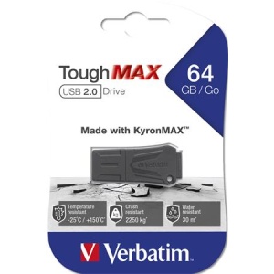 Pendrive 64GB USB 2.0 extra ellenálló VERBATIM  ToughMAX  fekete
