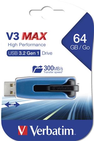 Verbatim V3 MAX Pendrive 64GB USB 3.2 175MB/s Verbatim V3 MAX Pendrive 64GB USB 3.2 175MB/s