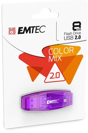 Pendrive 8GB USB 2.0 EMTEC C410 Color lila Pendrive 8GB USB 2.0 EMTEC C410 Color lila