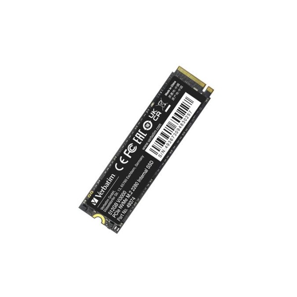 SSD (belső memória) 512GB PCIe NVMe M2 3300/2500 MB/s VERBATIM Vi3000