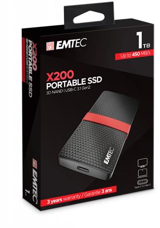 EMTEC X200 Hordozható SSD 1TB USB 3.2 – Gyors és kompakt EMTEC X200 Hordozható SSD 1TB USB 3.2 – Gyors és kompakt