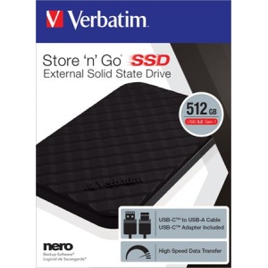 SSD (külső memória) 512GB USB 3.2 VERBATIM Store n Go fekete