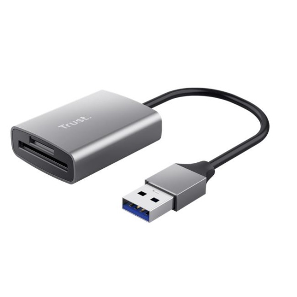 Kártyaolvasó SD + MicroSD kártyához USB 3.2 gen1 TRUST Dalyx ezüst