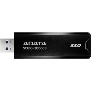 SSD (külső memória) 2TB USB 3.2 500/550MB/s ADATA SC610 fekete-piros