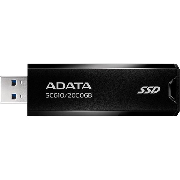 SSD (külső memória) 2TB USB 3.2 500/550MB/s ADATA SC610 fekete-piros