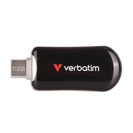 Pendrive 512GB USB-C 3.2 Gen1 VERBATIM Plectra fekete