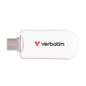 Pendrive 64GB USB-C 3.2 Gen1 VERBATIM  Plectra  fehér