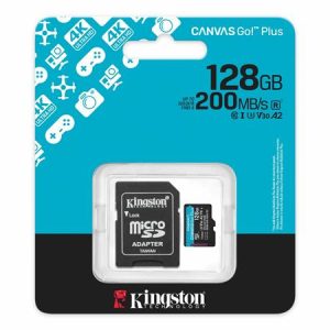 Memóriakártya microSDXC 128GB C10/UHS-I/U3/V30/A2 Gen4 adapter KINGSTON  Canvas Go! Plus